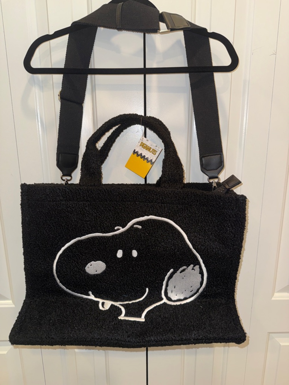 Peanuts Black and Yellow Character Tote